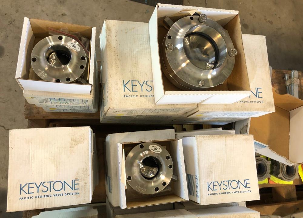 LOT (120) Stainless Steel Sanitary Ball & Butterfly Valves, Tri-Clamp & Weld